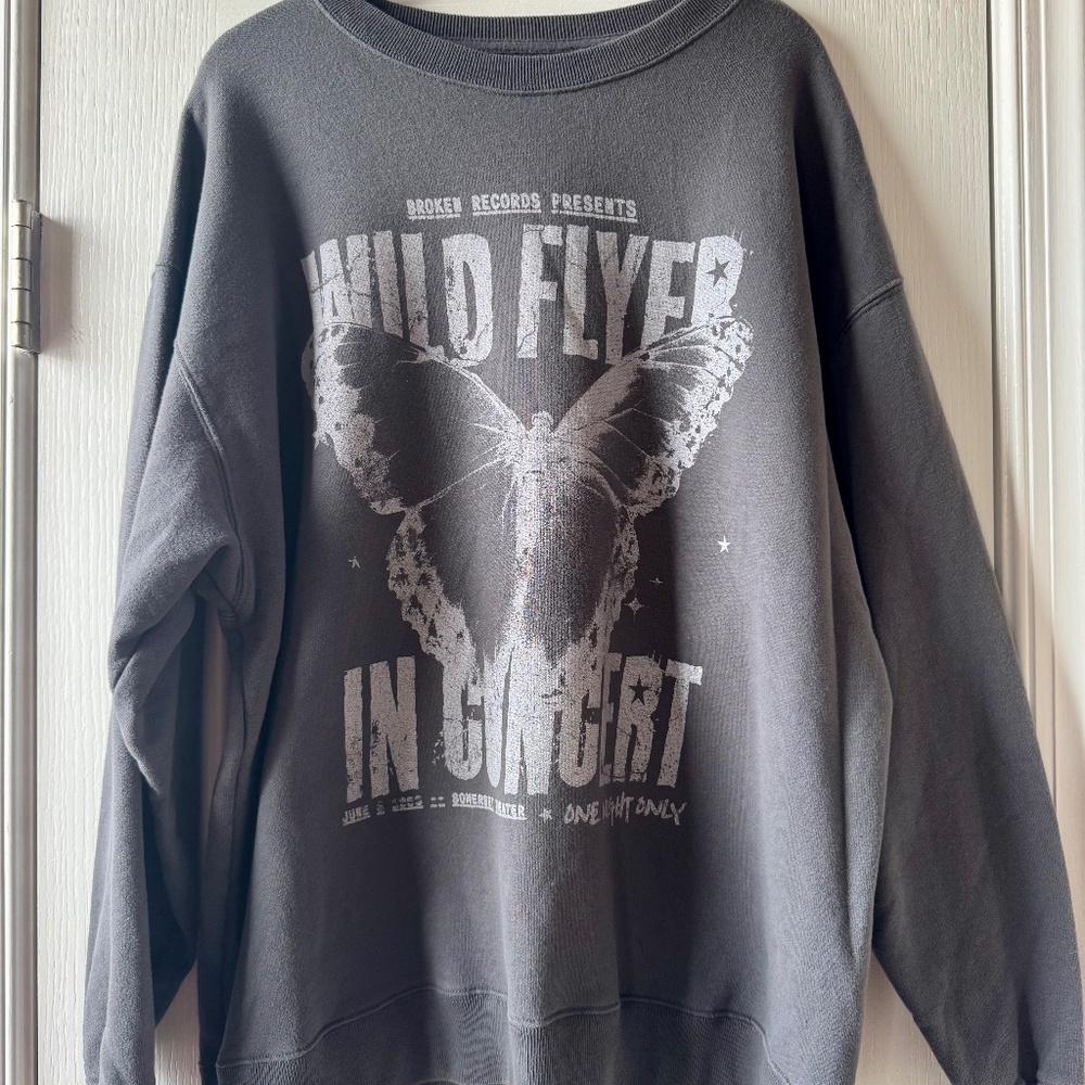 🦋 Hollister “Wild Flyer In Concert” Graphic Sweatshirt – Size L